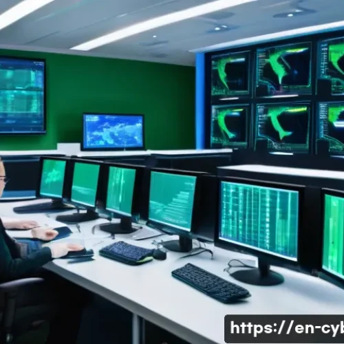 Home 33 포렌식 분석 기본 이론 - A high-tech digital forensic lab scene featuring a diverse team of analysts examining multiple large...